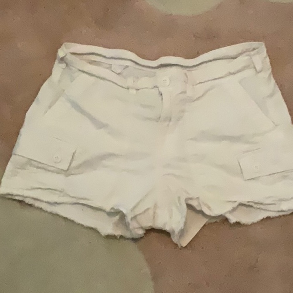American Eagle Outfitters White Cargo Shorts